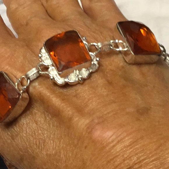 925 Sterling Silver Jewelry - 925 Real Baltic Amber Gorgeous Bracelet & Approx 8 “Earrings Approx 1” No return